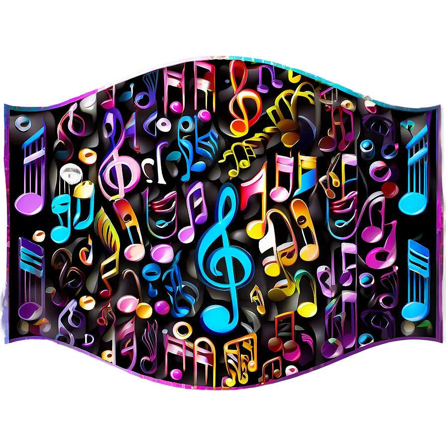 Notas Musicales Pattern Png Nqo43 PNG Image