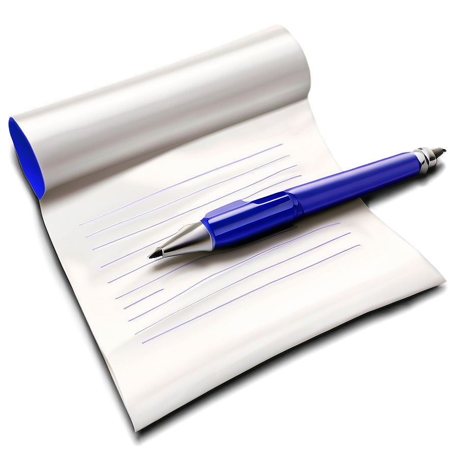 Note Paper With Pen Png 86 PNG Image