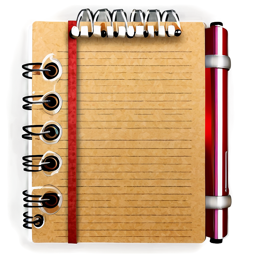 Notebook Paper With Binder Png Nei19 PNG Image