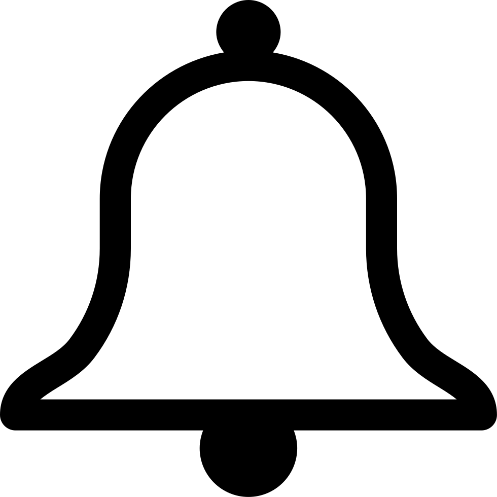 Notification Bell Icon Silhouette PNG Image