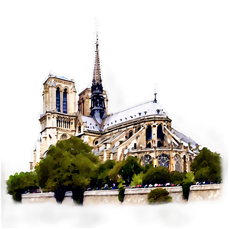 Notre Dame Iconic Towers Png Ypm16 PNG Image