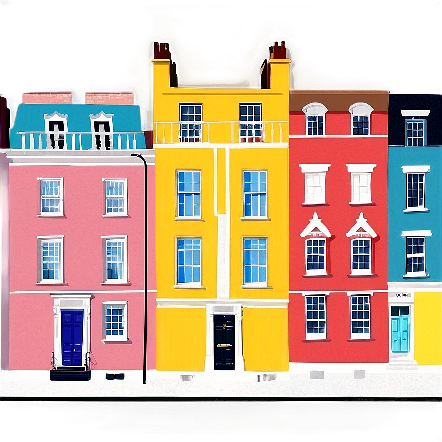 Notting Hill Colorful Houses Png 34 PNG Image