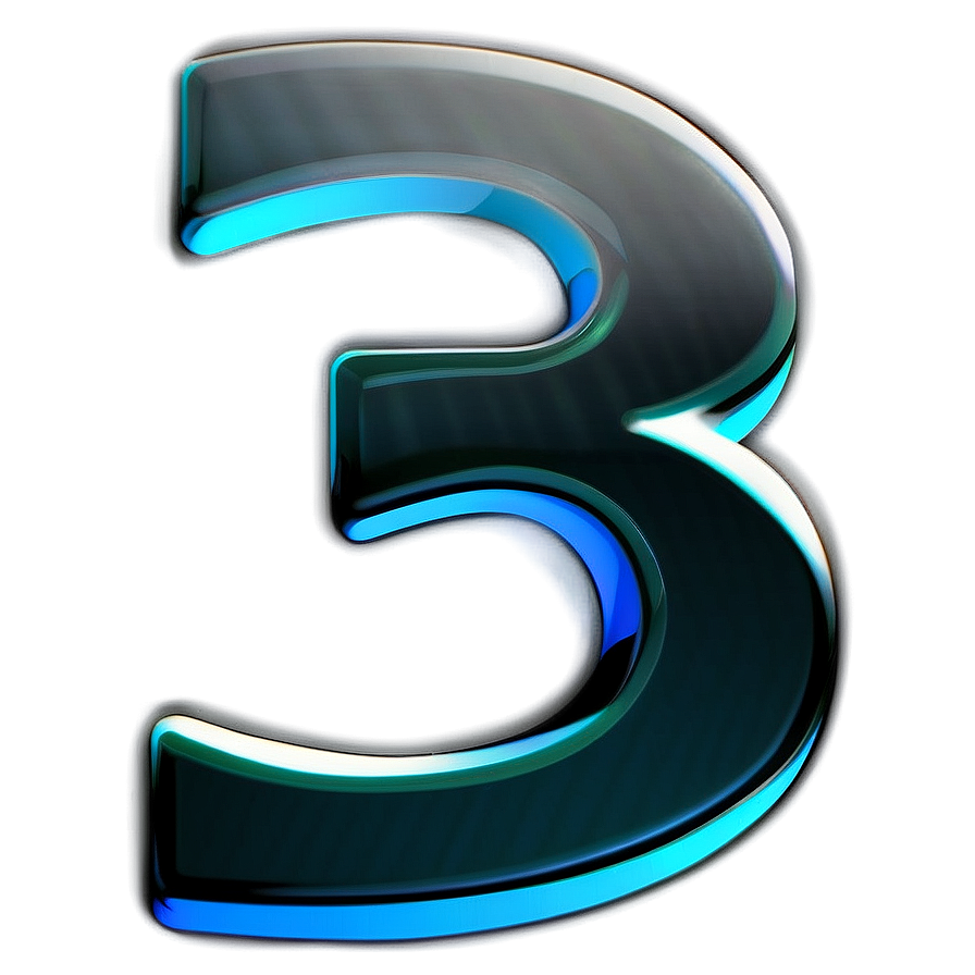 Number 3 With Shadow Effect Png Swa30 PNG Image