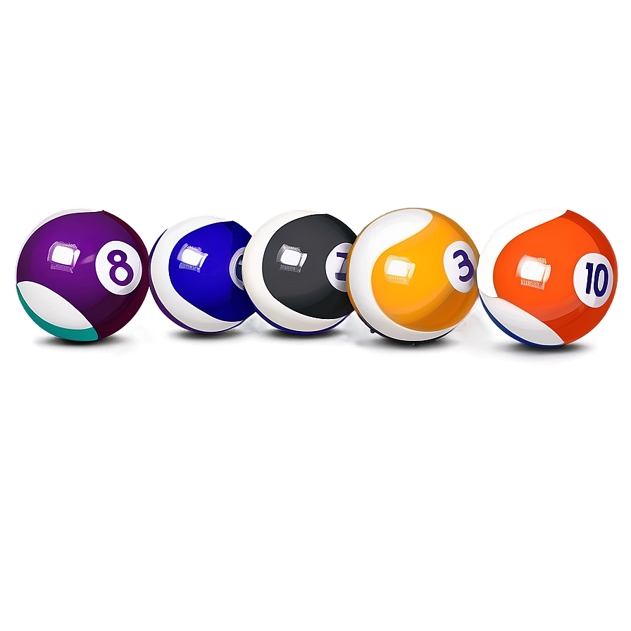 Numbered Pool Ball Collection Png 90 PNG Image