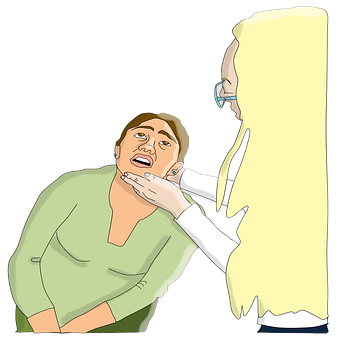 Nurse Examining Patient Throat PNG Image