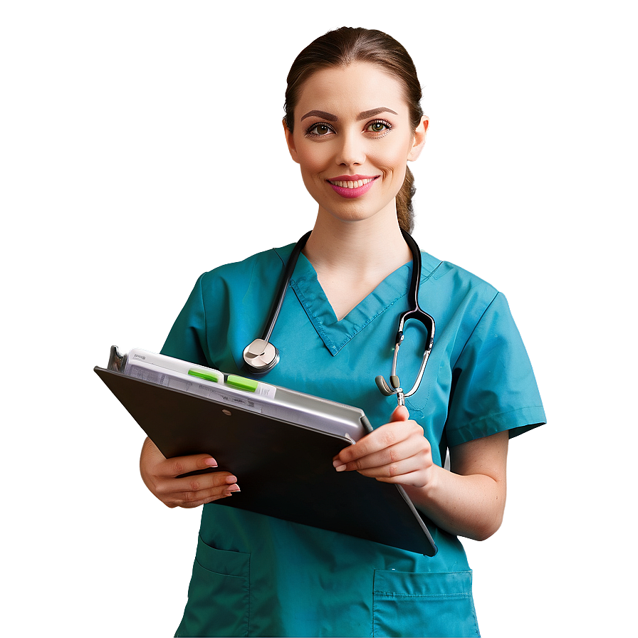 Nurse Holding Clipboard Png Qag PNG Image