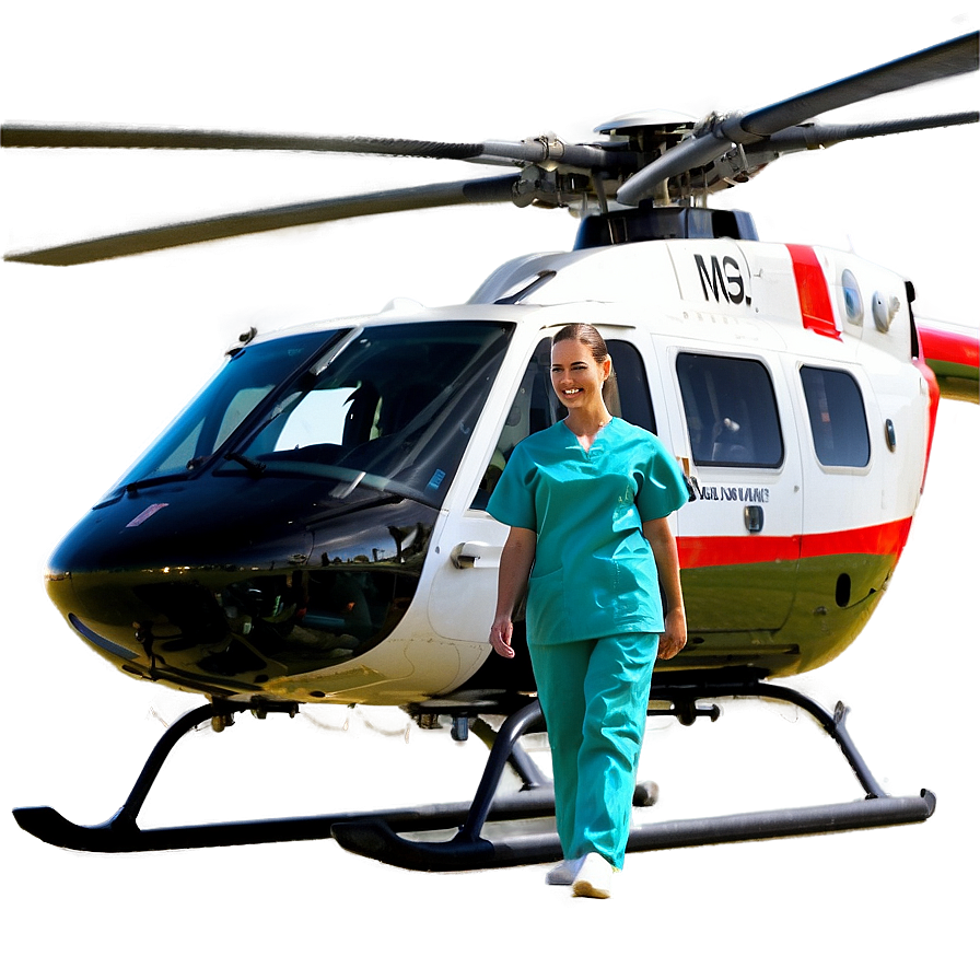 Nurse In Medical Helicopter Png Kwn PNG Image