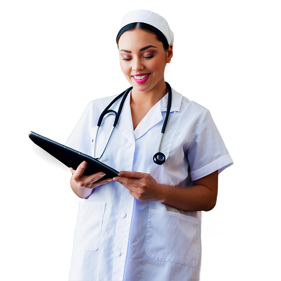 Nurse With Digital Tablet Png 98 PNG Image