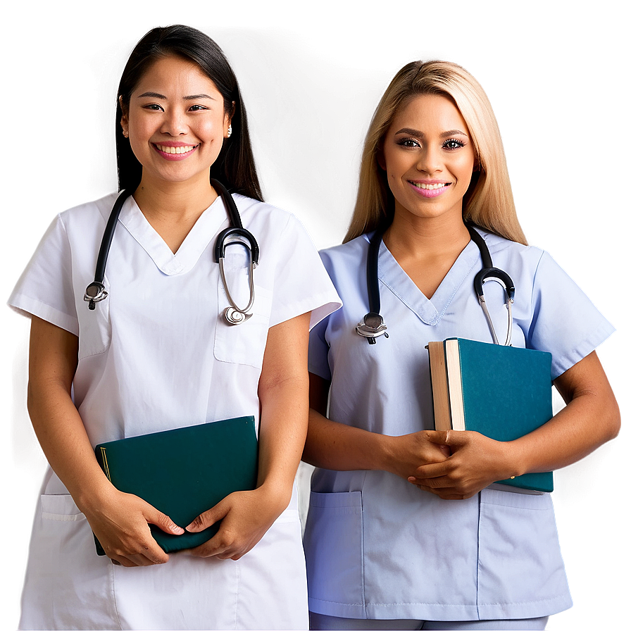 Nursing Student With Books Png Lxw PNG Image