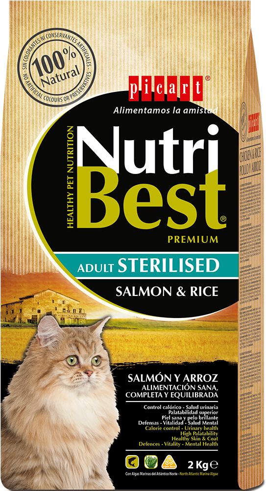 Nutri Best Cat Food Salmon Rice PNG Image