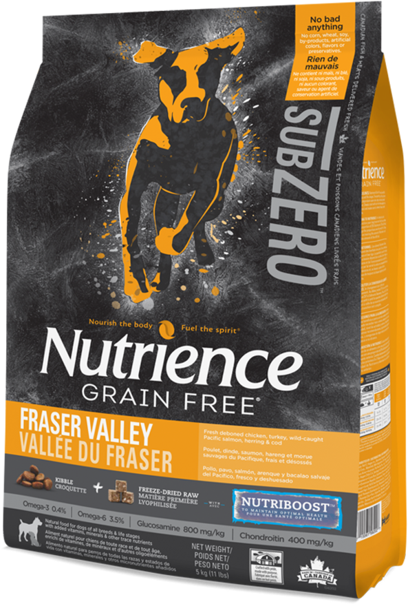 Nutrience Sub Zero Grain Free Dog Food Package PNG Image