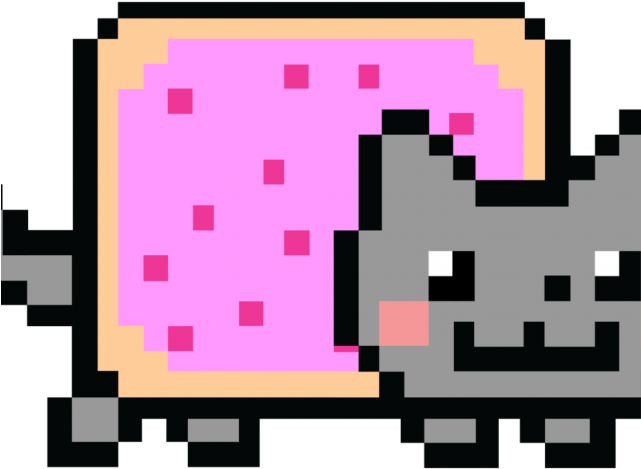 Nyan_ Cat_ Pixel_ Art.png PNG Image