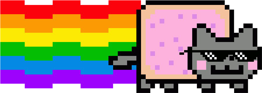 Nyan_ Cat_ Pixel_ Art.png PNG Image