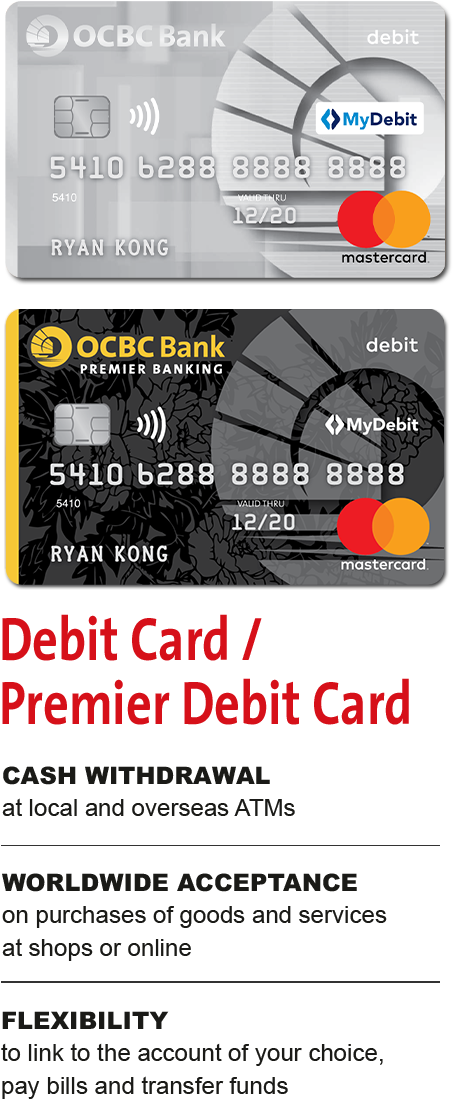 O C B C Debit Cards Promotional Material PNG Image