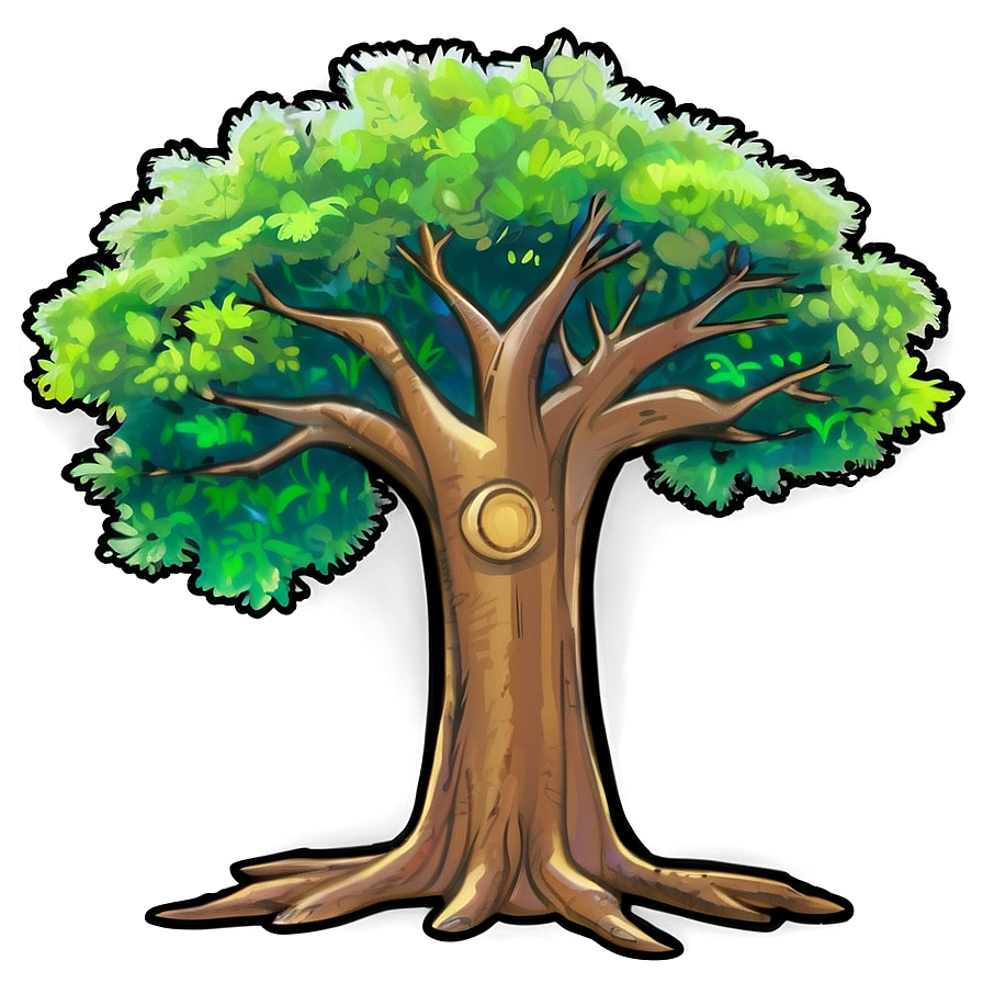 Oak Tree Line Art Png Lgu PNG Image