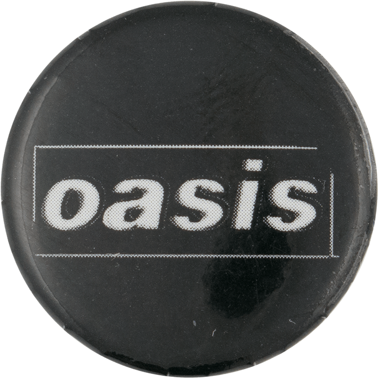 Oasis Logo Black Pin Badge PNG Image