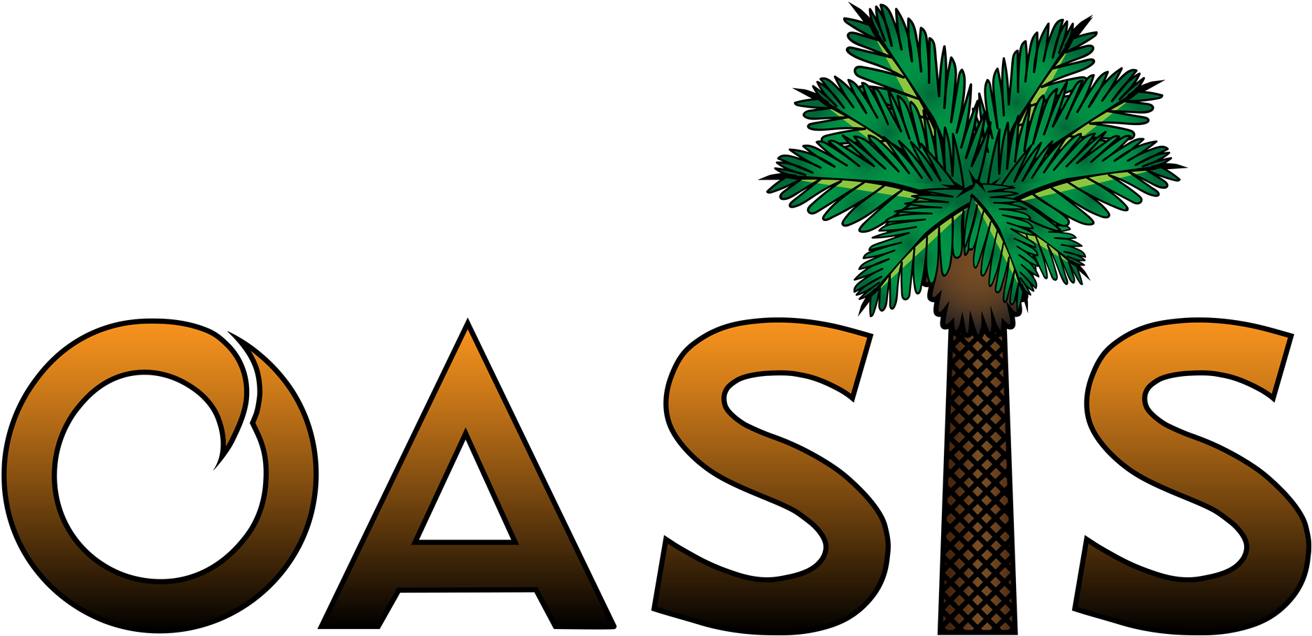 Oasis Logowith Palm Tree PNG Image