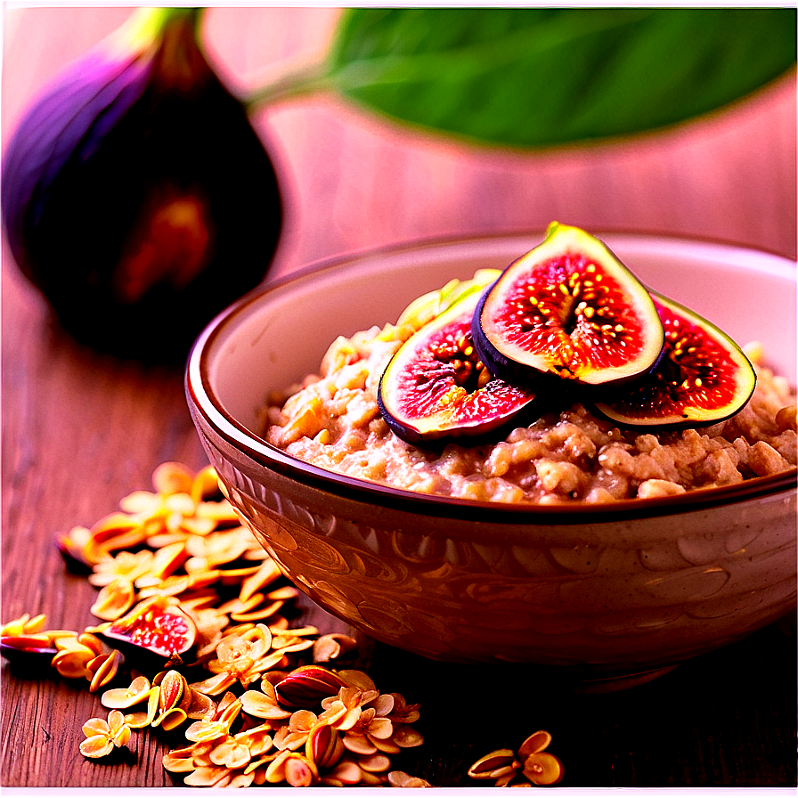 Oatmeal With Fig Png 06122024 PNG Image