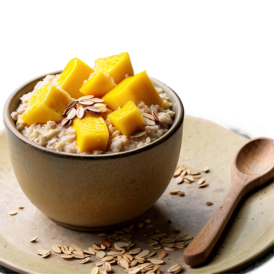 Oatmeal With Mango Png Vhh PNG Image