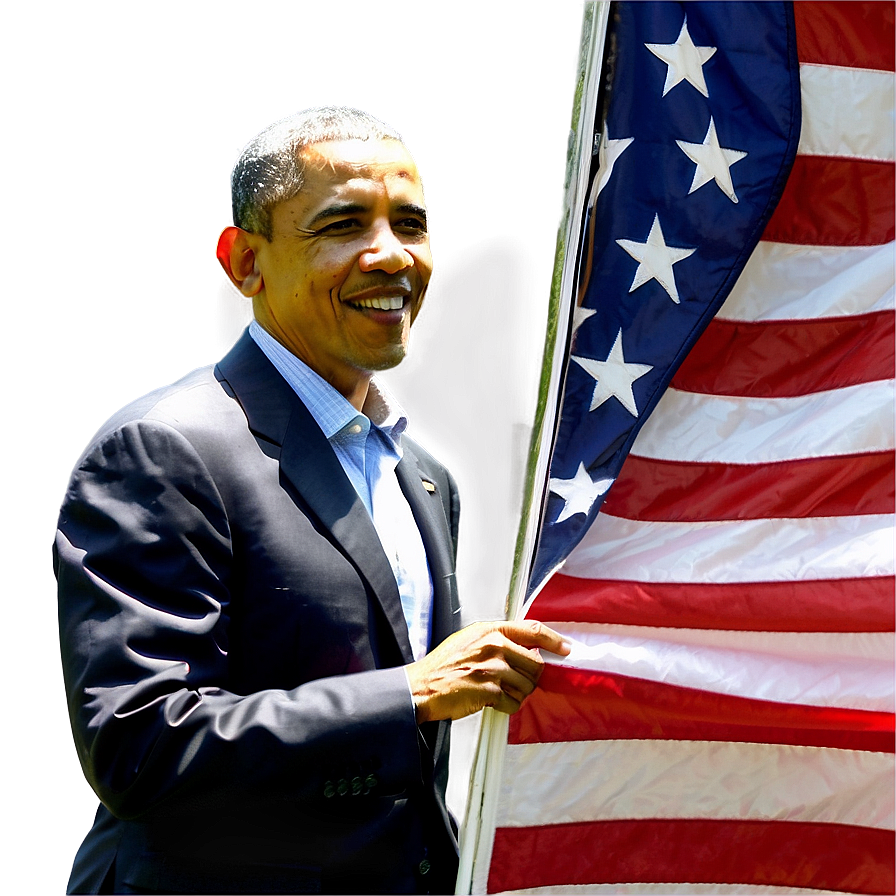 Obama And Flag Png 90 PNG Image