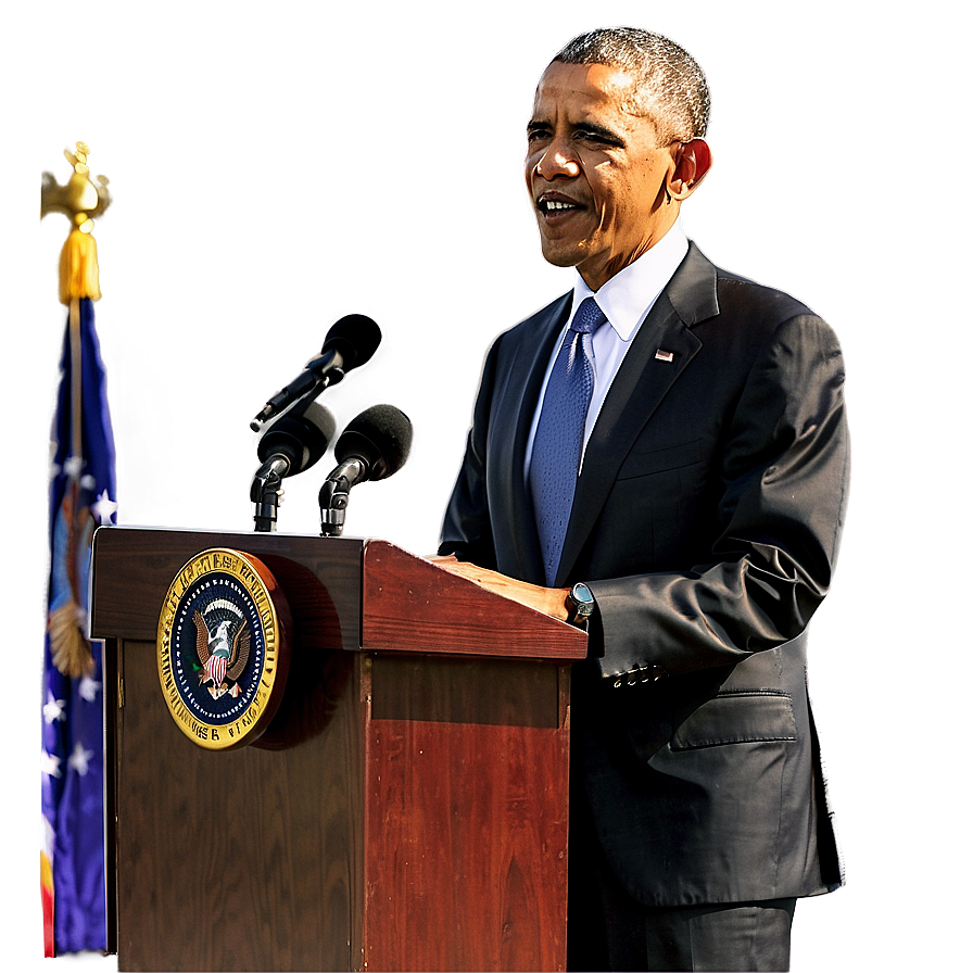 Obama Giving Speech Png Ncl84 PNG Image