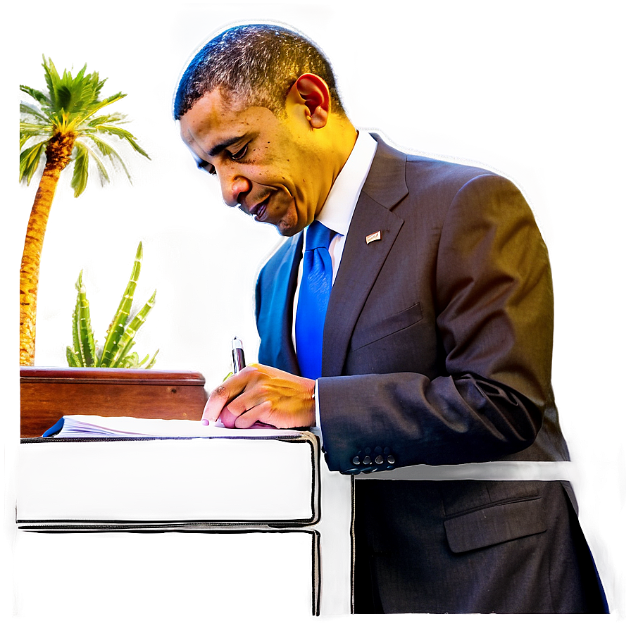 Obama Signing Bill Png 40 PNG Image