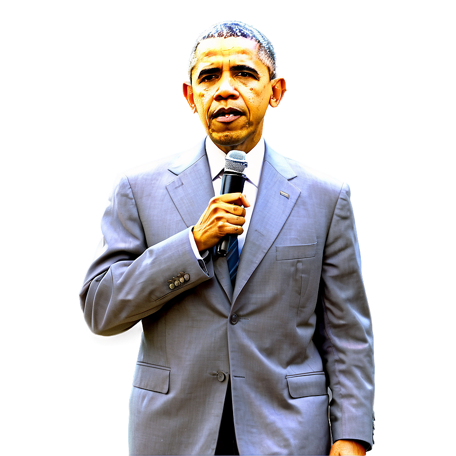 Obama With Microphone Png 05242024 PNG Image