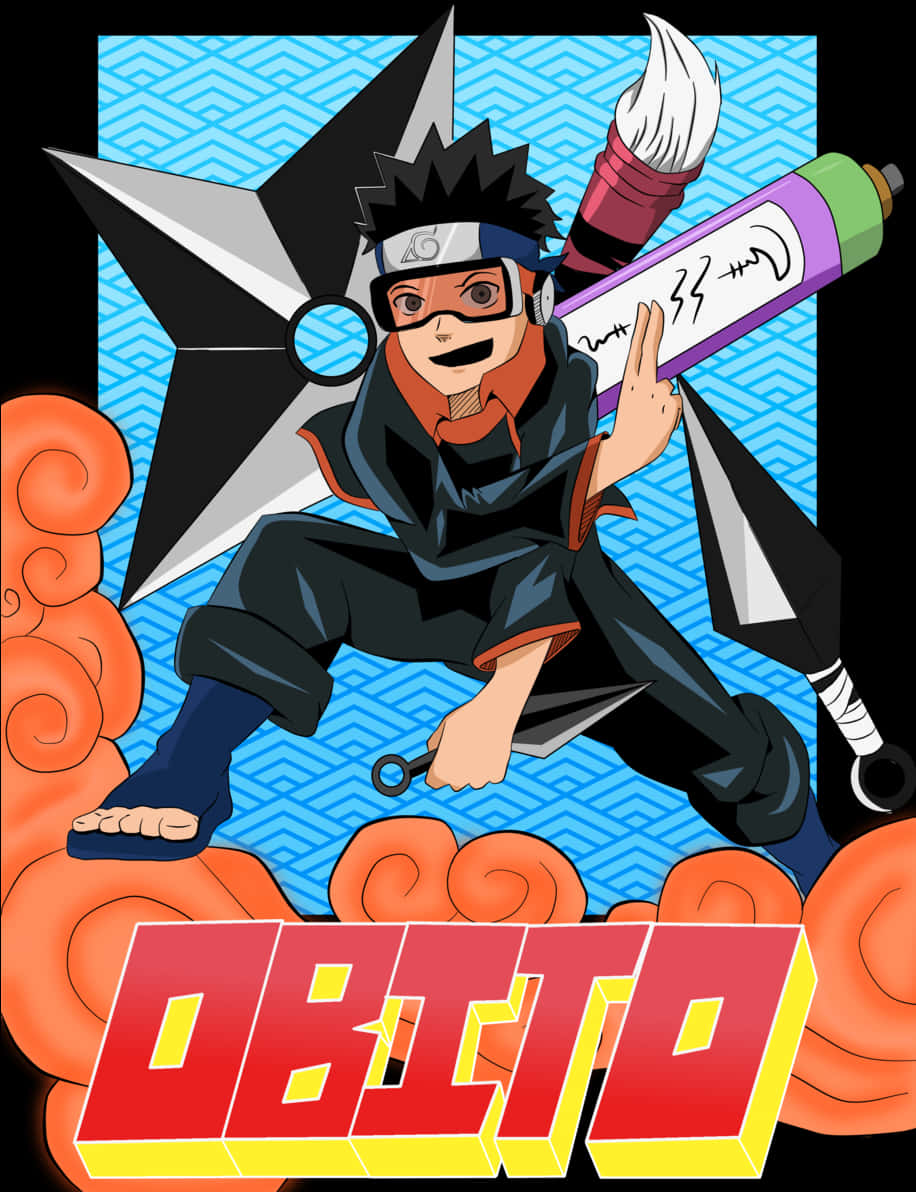 Obito Uchiha Anime Artwork PNG Image