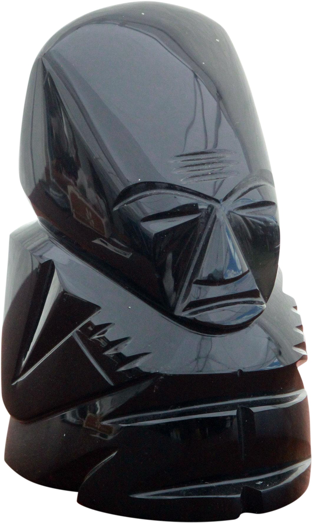 Obsidian Aztec Warrior Sculpture PNG Image