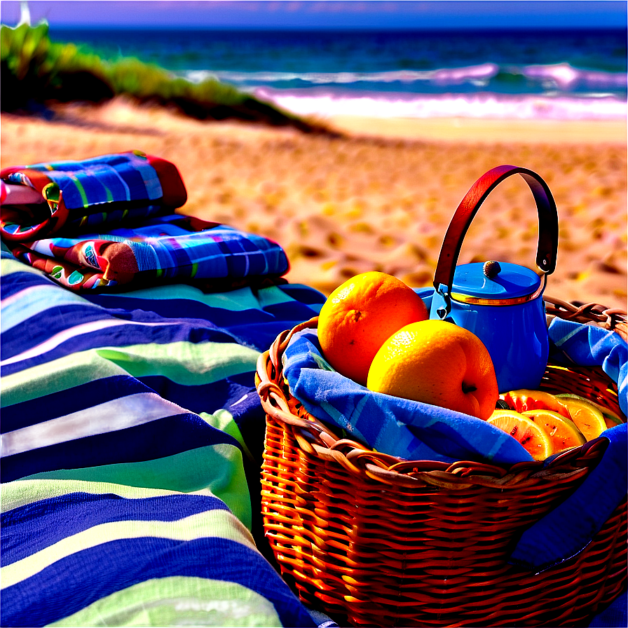 Ocean Beach Picnic Png 6 PNG Image