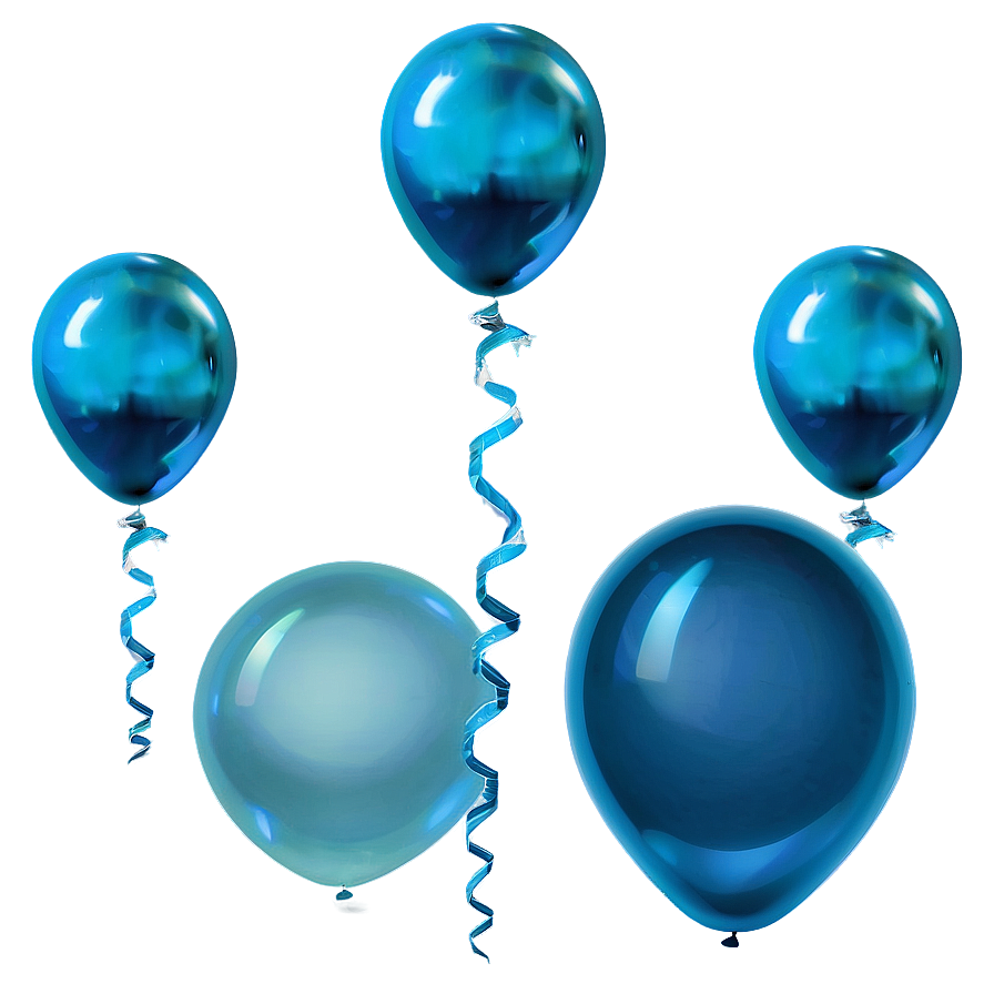 Ocean Blue Balloons Png Mjh20 PNG Image