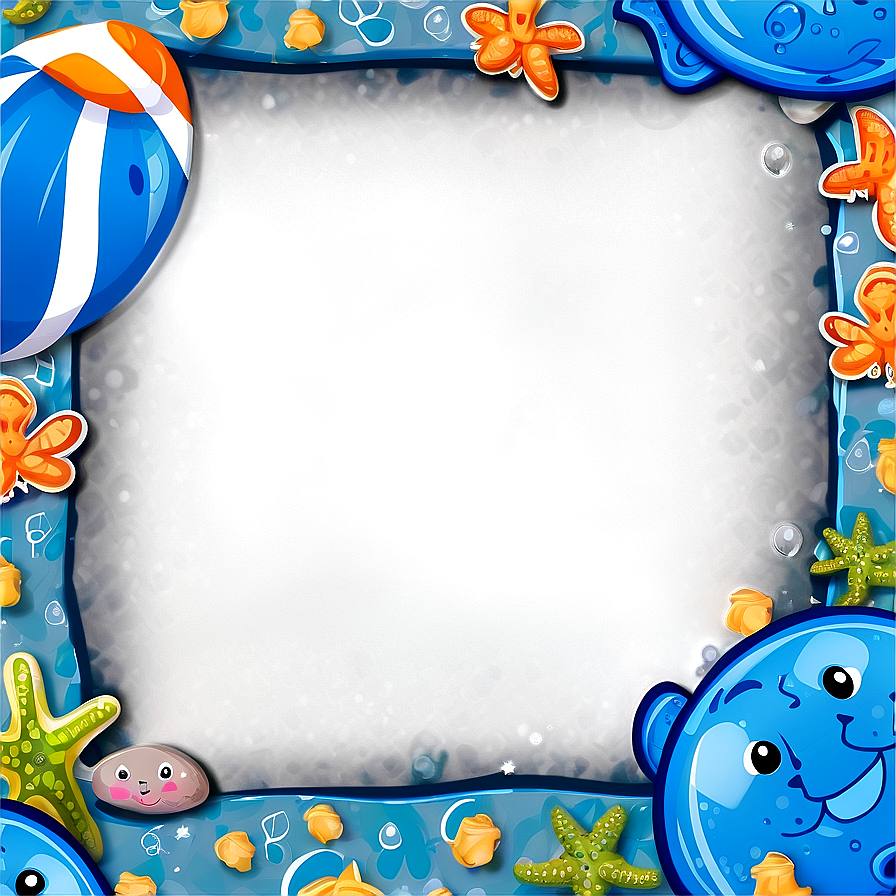 Ocean Cute Frame Png 06262024 PNG Image