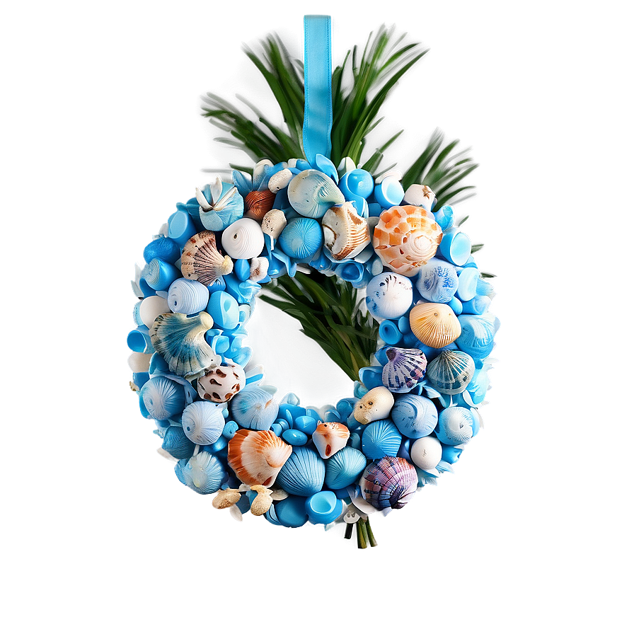 Ocean-inspired Shell Wreath Png Oes84 PNG Image