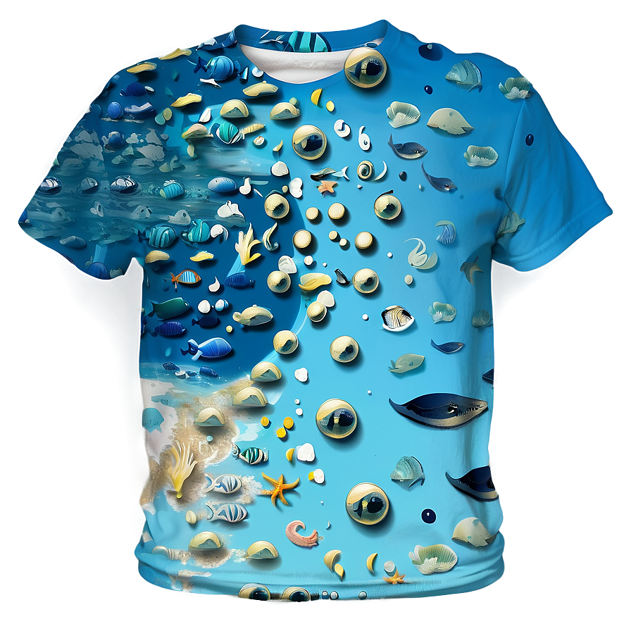 Ocean Inspired T-shirt Png Dfv PNG Image