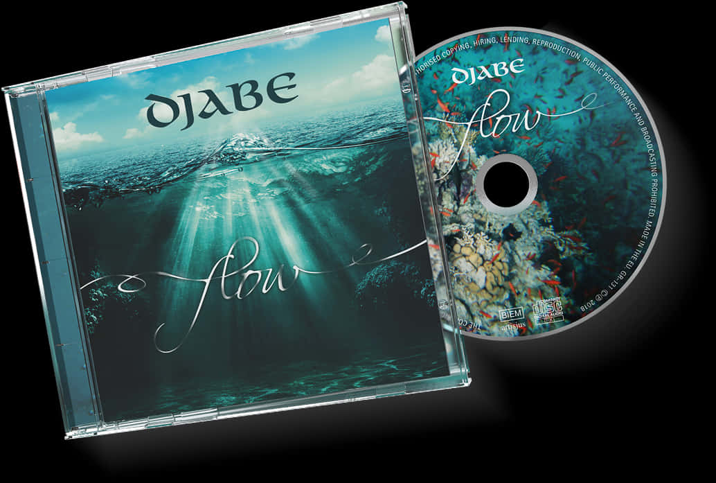 Ocean Themed Music Album C D PNG Image