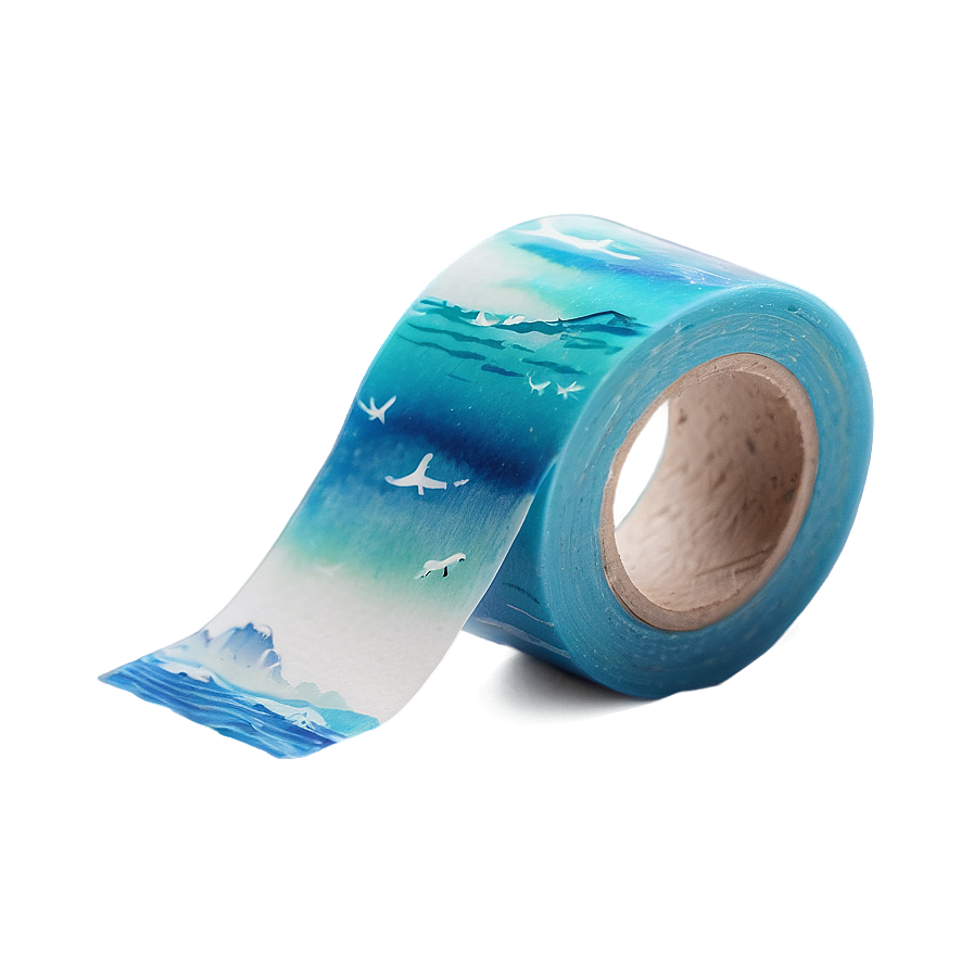 Ocean Washi Tape Aesthetic Png 32 PNG Image