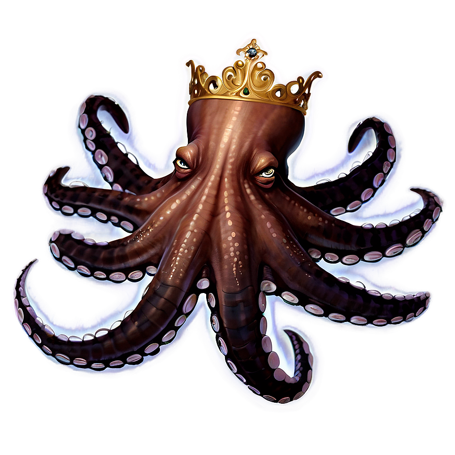 Octopus With Crown Png Ffn20 PNG Image