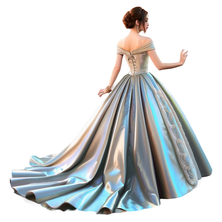 Off-shoulder Gown Dress Png Ubt PNG Image