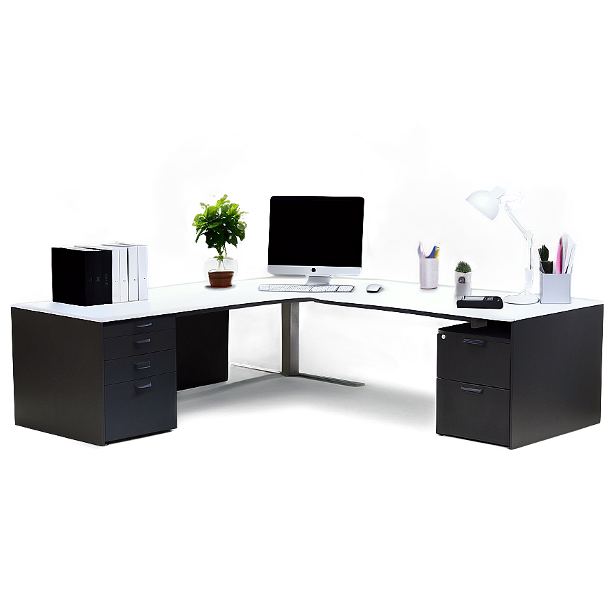 Office Desk Setup Png Hrt68 PNG Image