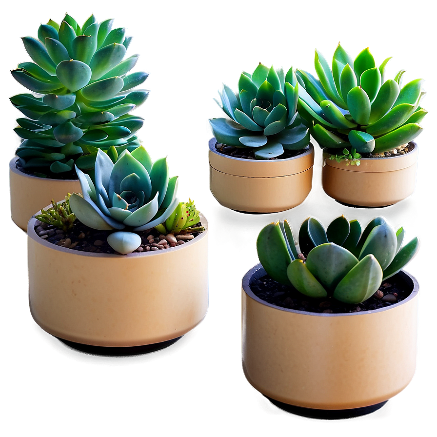 Office Desk Succulents Png 36 PNG Image