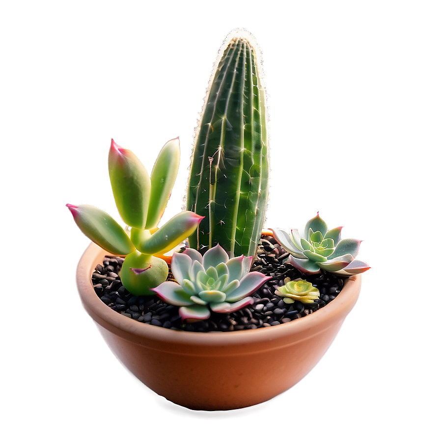 Office Desk Succulents Png Ujh PNG Image