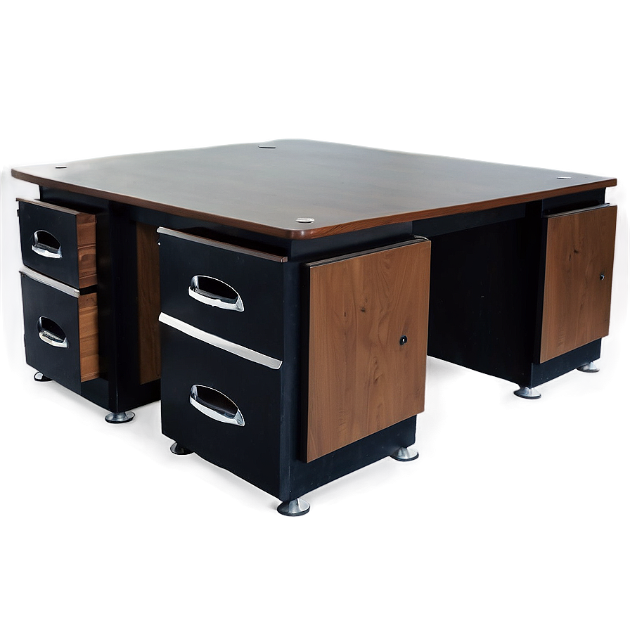 Office Desk With Storage Png 91 PNG Image