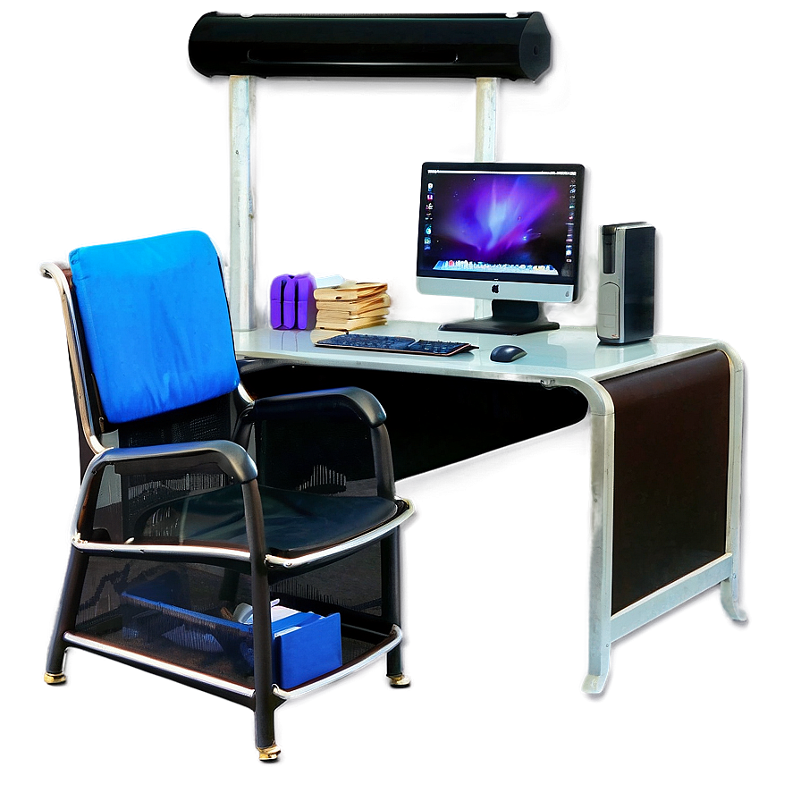 Office Desk With Storage Png Hfg PNG Image