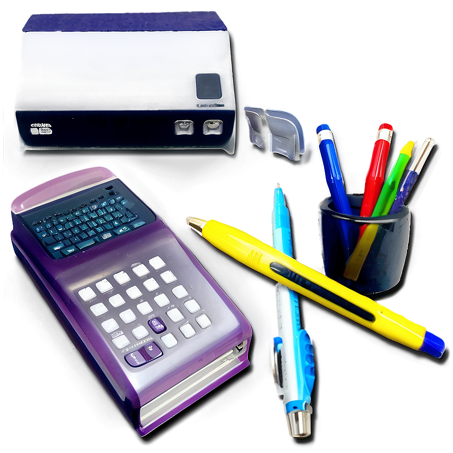 Office Supplies Essentials Png Ewc PNG Image