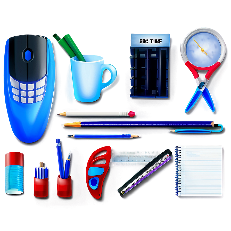 Office Supplies Essentials Png Tyy79 PNG Image