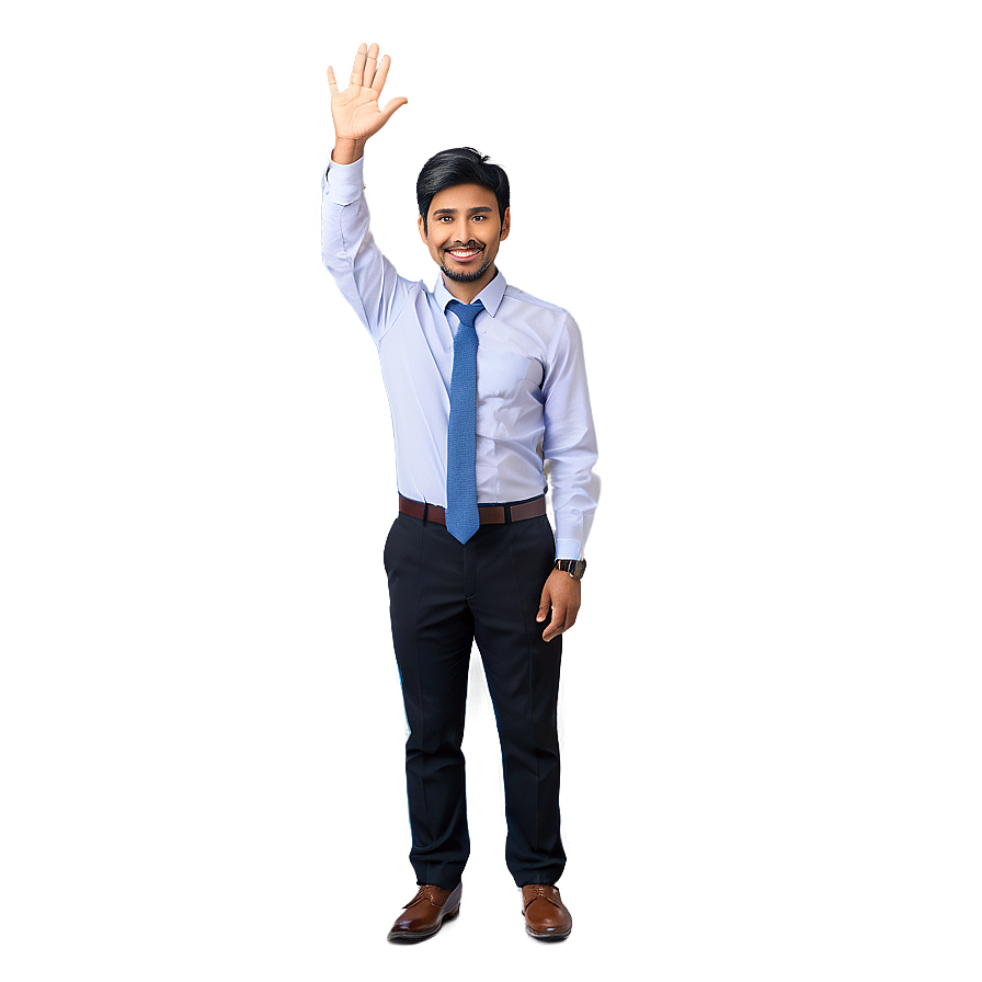 Office Worker Waving Goodbye Png 06292024 PNG Image