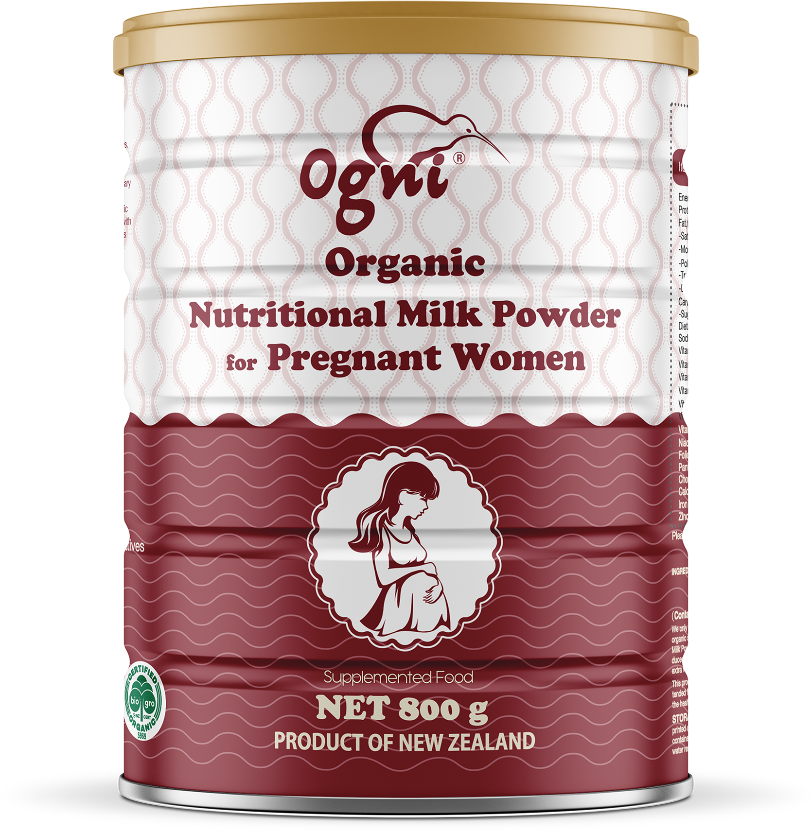 Ogni Organic Milk Powder New Zealand PNG Image