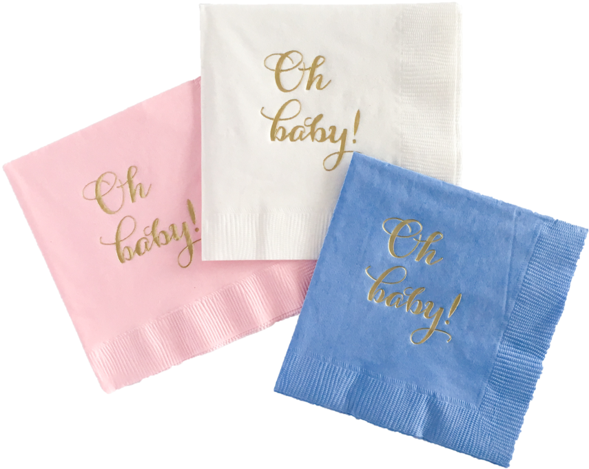 Oh Baby Napkins Set PNG Image