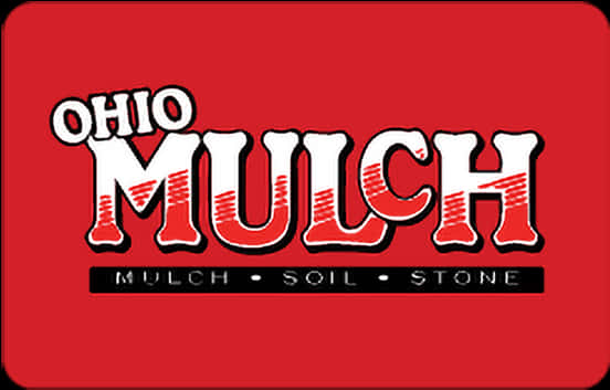 Ohio Mulch Logo Red Background PNG Image