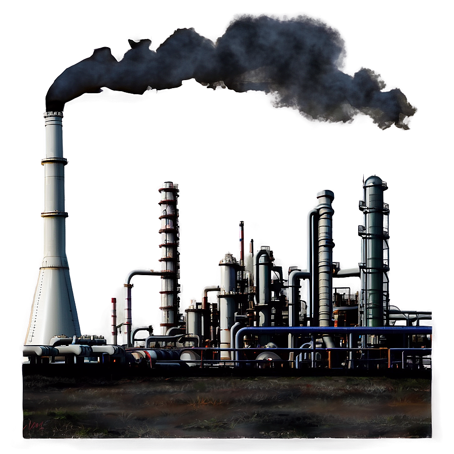 Oil Refinery Pollution Png Pgy37 PNG Image